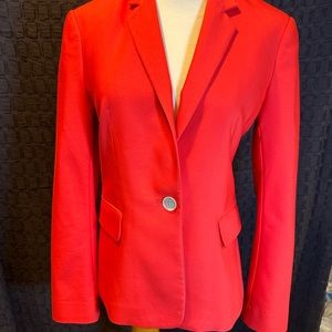 Express Womens Size 4 Single Button Blazer bright Red Suit Jacket